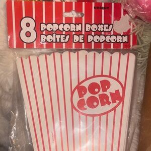 New Nique Striped Red and White Popcorn Boxes - 8 Pack